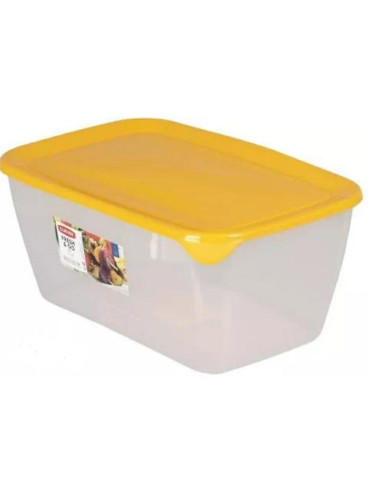 CURVER POJEMNIK NA ŻYWNOŚĆ "FRESH&amp;GO" PROSTOKĄTNY 5L /ŻÓŁTY/ TRANSPARENTNY