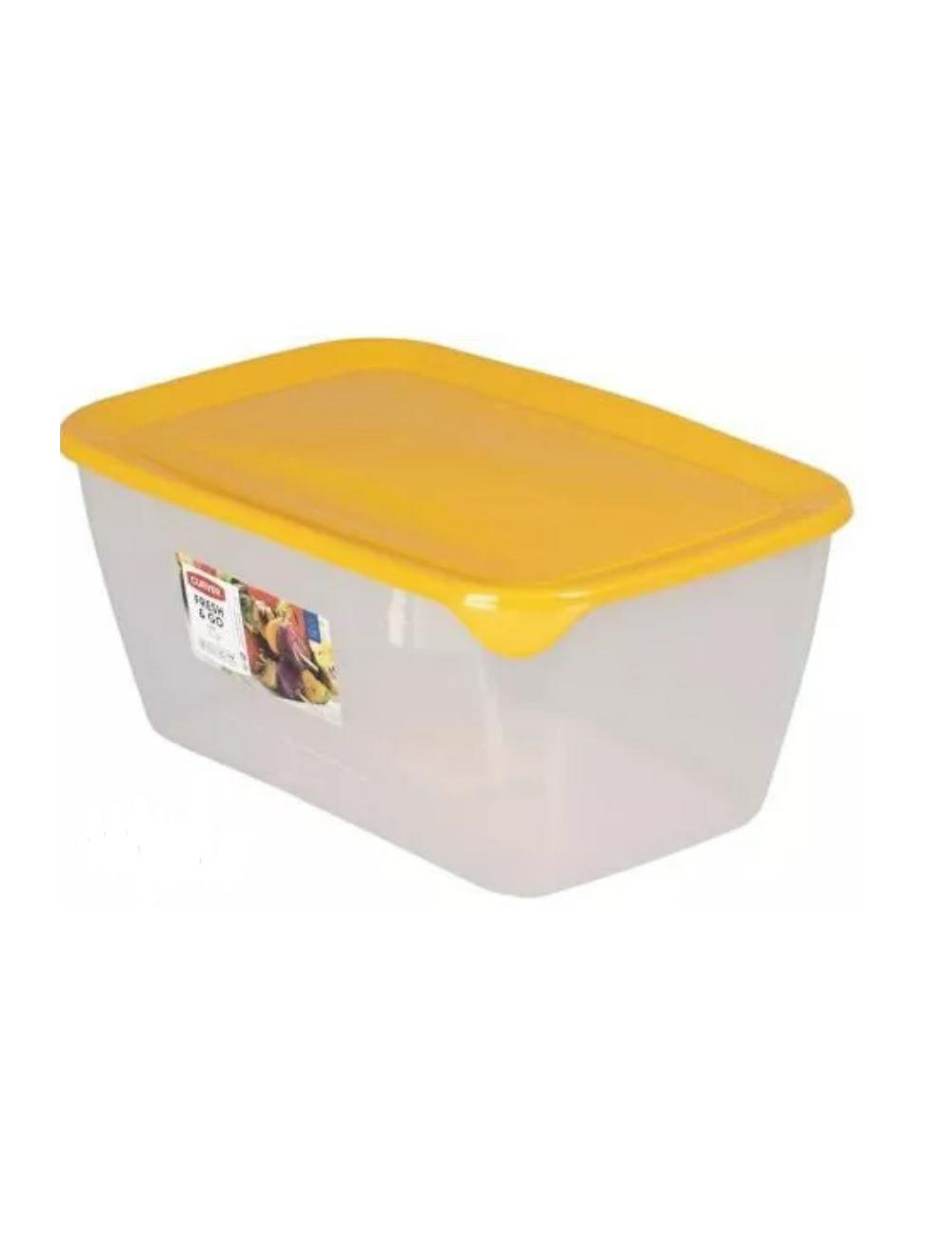 CURVER POJEMNIK NA ŻYWNOŚĆ "FRESH&amp;GO" PROSTOKĄTNY 5L /ŻÓŁTY/ TRANSPARENTNY