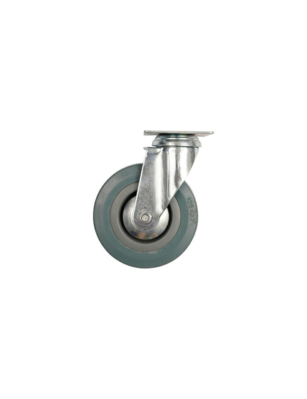 VOREL KOŁO SKRĘTNE SZARA GUMA 100mm