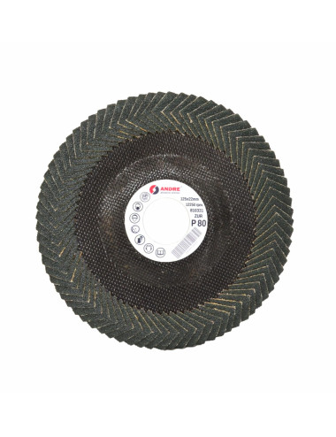 ANDRE ŚCIERNICA PACHWINOWA 125mm P80 ZUR CYRKONOWA PŁASKA