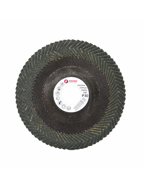 ANDRE ŚCIERNICA PACHWINOWA 125mm P80 ZUR CYRKONOWA PŁASKA