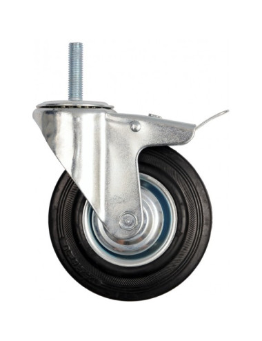 VOREL KOŁO SKRĘTNE CZ. GUMA HAM.TR.125mm