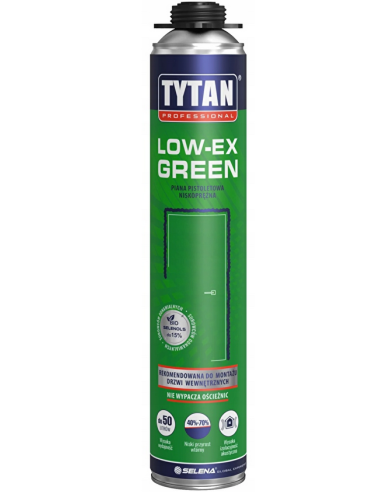 TYTAN PIANA PISTOLETOWA NISKOPRĘŻNA LOW-EX GREEN 750ml PROFESSIONAL