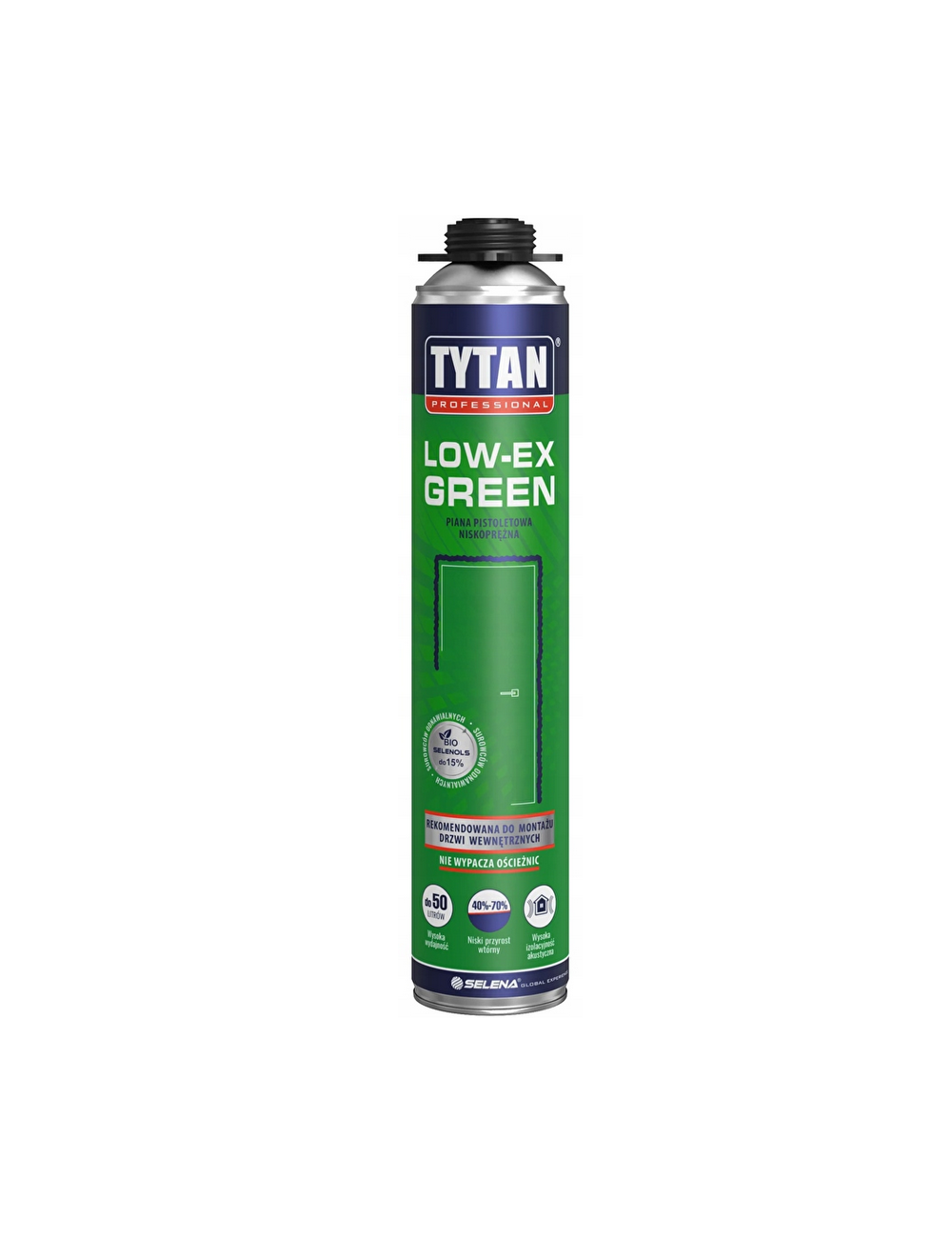 TYTAN PIANA PISTOLETOWA NISKOPRĘŻNA LOW-EX GREEN 750ml PROFESSIONAL