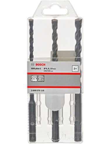BOSCH WIERTŁO SDS PLUS-1 KPL. 6/8/10W