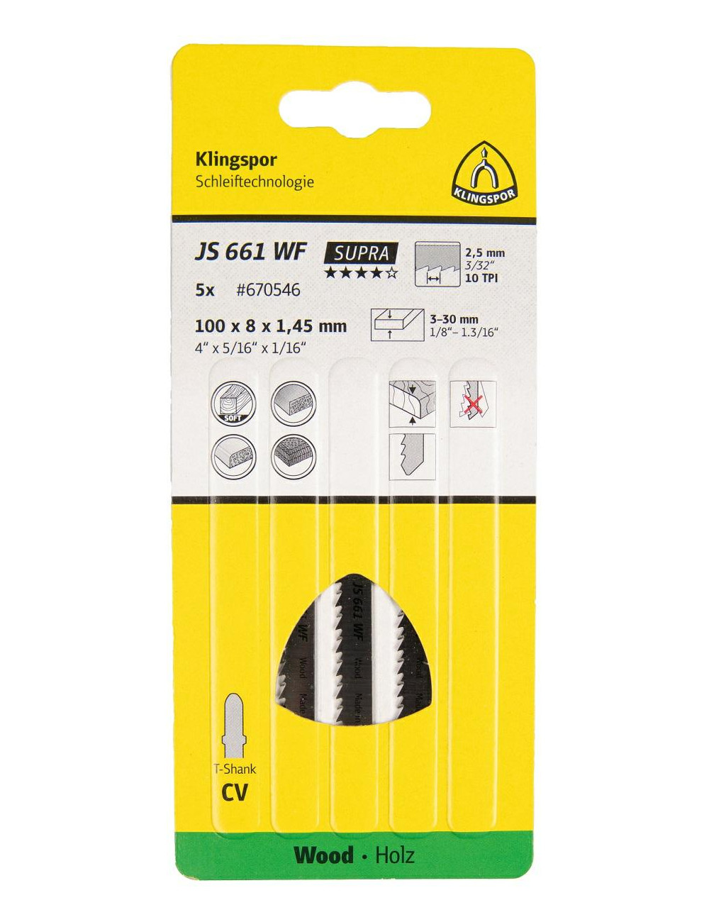 K.BRZESZCZOT DO WYRZYNARKI 100x8x1,45mm JS 661 WF 5szt