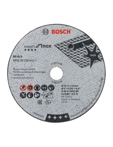 BOSCH TARCZA MET.  76mm x 1,0mm x 10mm INOX EXPERT 5szt