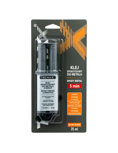 TECMAXX KLEJ EPOKSYDOWY DO METALU 5 MINUT - STRZYKAWKA 25ml