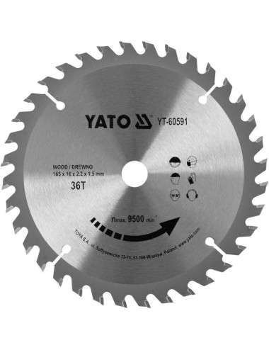 YATO PIŁA TARCZ.WID. 165*36*16 60591