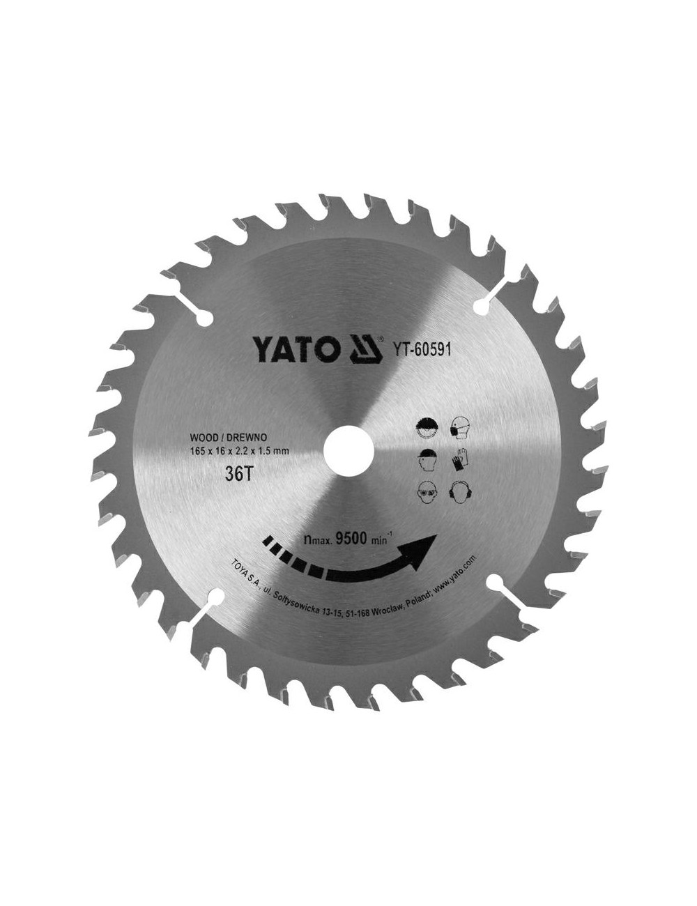 YATO PIŁA TARCZ.WID. 165*36*16 60591