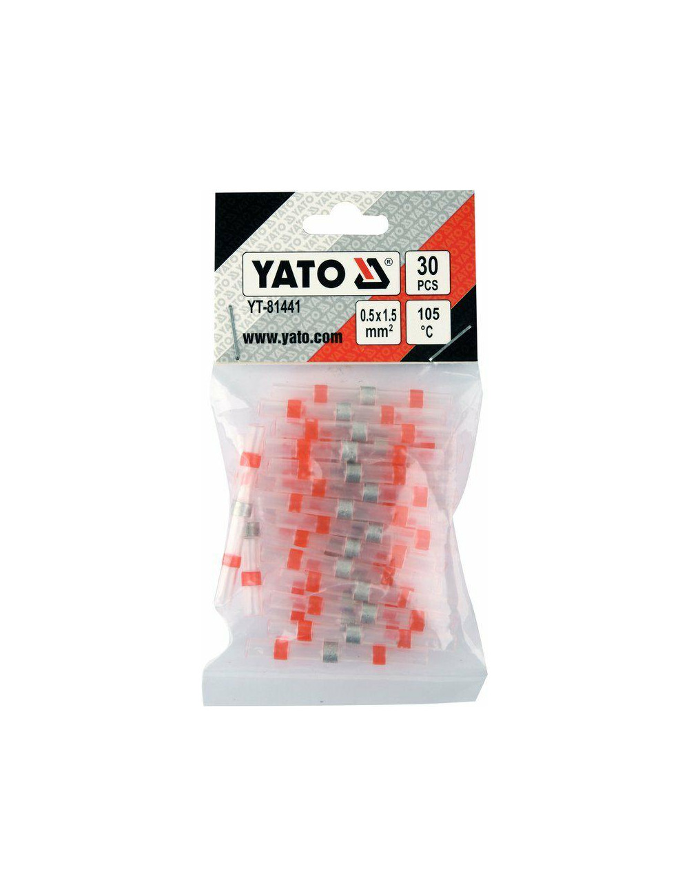 YATO KOSZULKI TERMOKURCZLIWE 0,5-1,5mm2 Z CYNĄ /30szt.