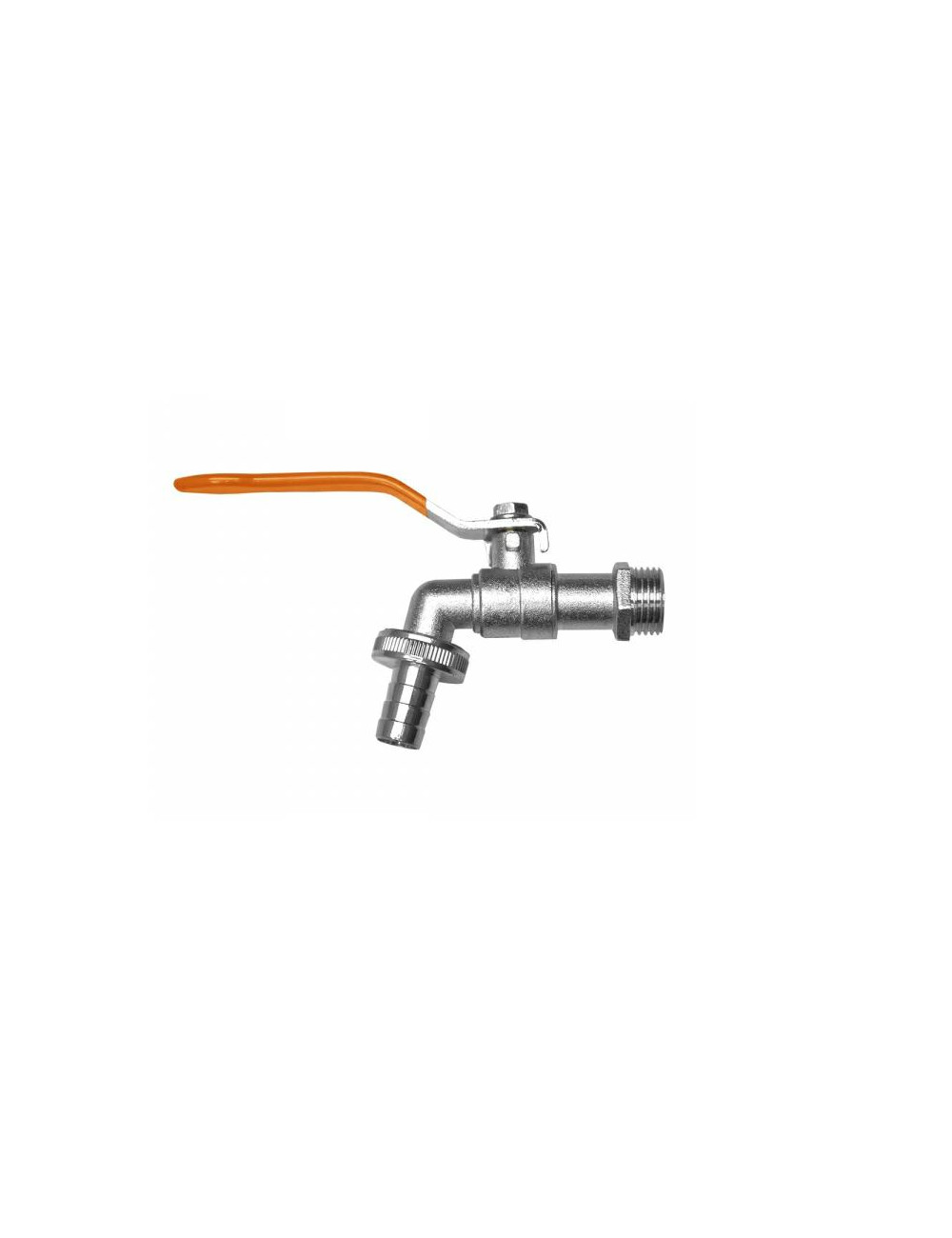 KRAN KULOWY 3/4" GZ 3/4" NA WĄŻ 1/2" CYNK NIKLOWANY