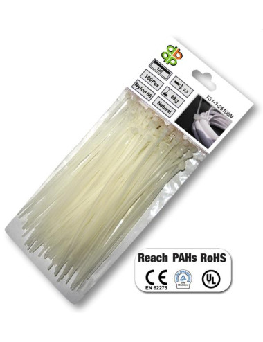 OPASKA PLASTIK BIAŁA 7,6x250 100szt