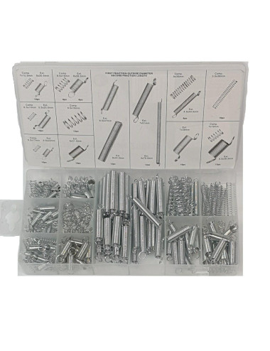 SPRĘŻYNKI 200szt. MIX SILVER