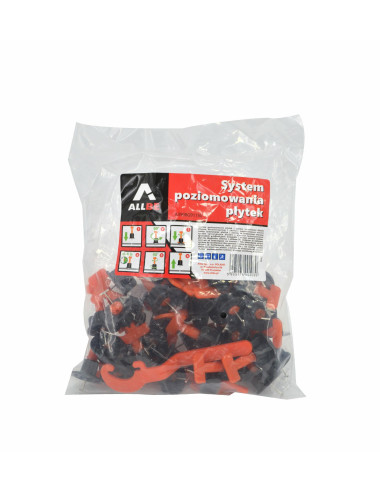 SYSTEM POZIOMOWANIA PŁYTEK 50szt. + KLUCZ
