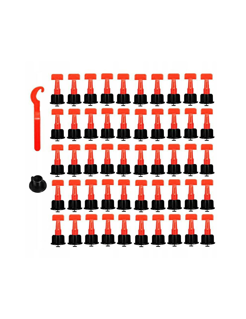 SYSTEM POZIOMOWANIA PŁYTEK 50szt. + KLUCZ