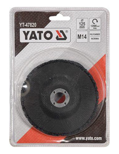 YATO ŚCIERNICA TARCZOWA 125 x 22,2 WŁÓKNINA