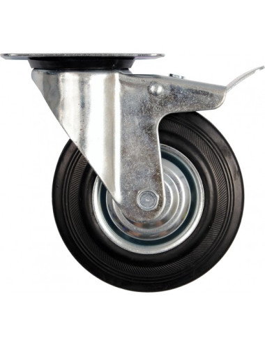 VOREL KOŁO SKRĘTNE CZ. GUMA HAM.125mm