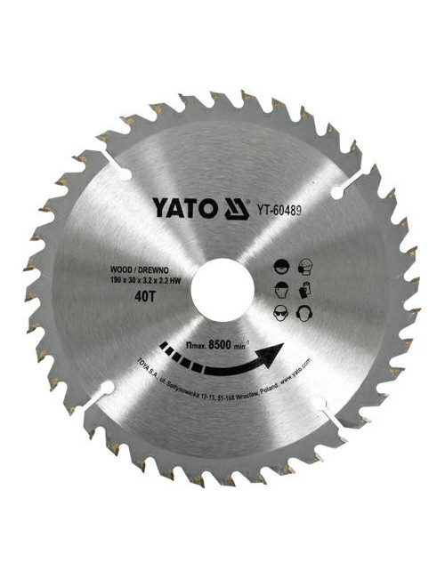 YATO PIŁA TARCZ.WID. 190*40*30 60489