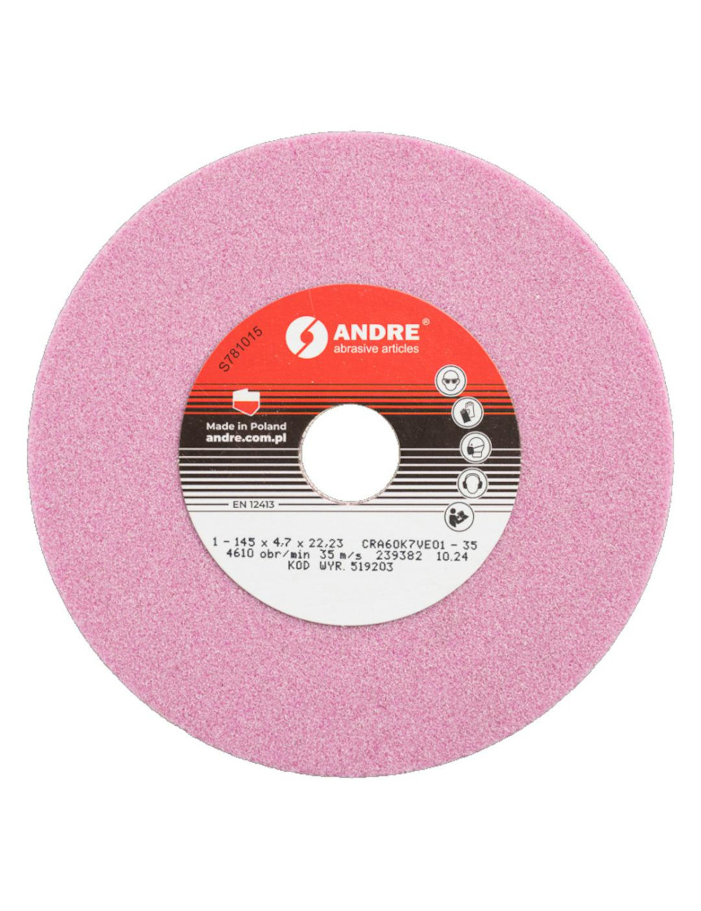 ANDRE ŚCIERNICA DO OSTRZENIA ŁAŃCUCHÓW 145 x 4,7 x 22,2mm CRA60K7VE01 - 35