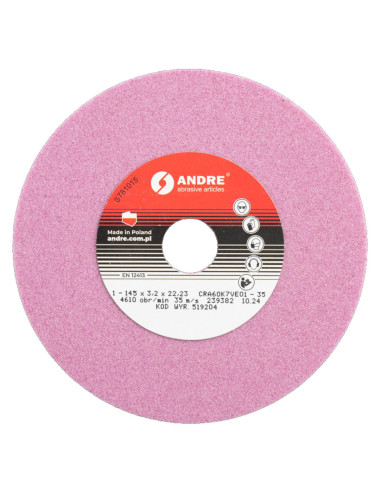 ANDRE ŚCIERNICA DO OSTRZENIA ŁAŃCUCHÓW 145 x 3,2 x 22,2mm CRA60K7VE01 - 35