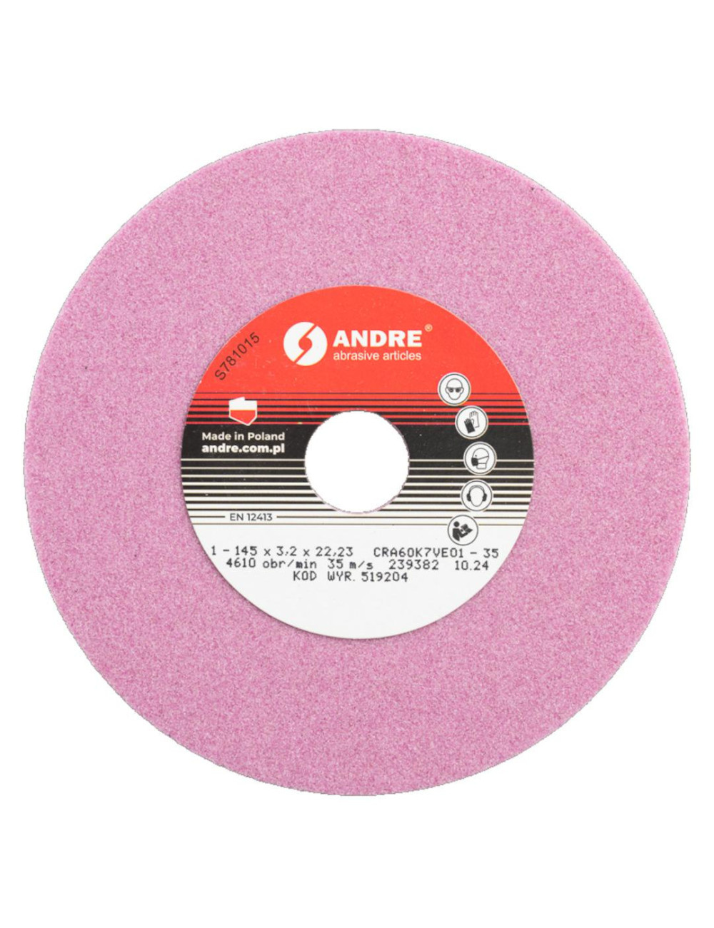 ANDRE ŚCIERNICA DO OSTRZENIA ŁAŃCUCHÓW 145 x 3,2 x 22,2mm CRA60K7VE01 - 35