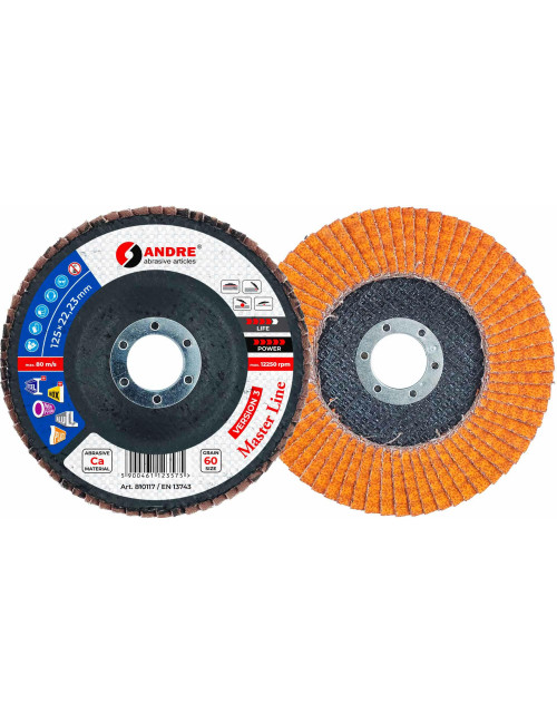 ANDRE ŚCIERNICA LISTKOWA 125mm P 60 CERAMICZNA MASTER LINE WERSJA III