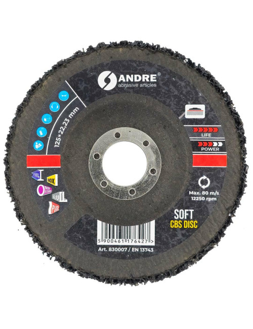 ANDRE KRĄŻEK SZLIFIERSKI CBS 125mm SOFT - BLACK