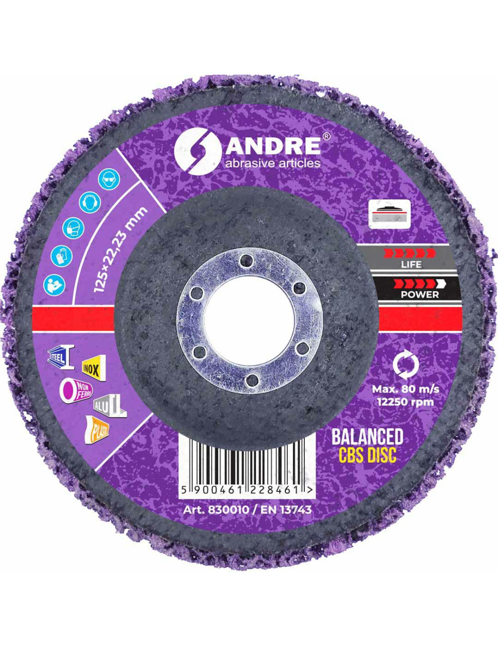 ANDRE KRĄŻEK SZLIFIERSKI CBS 125mm BALANCED - VIOLET