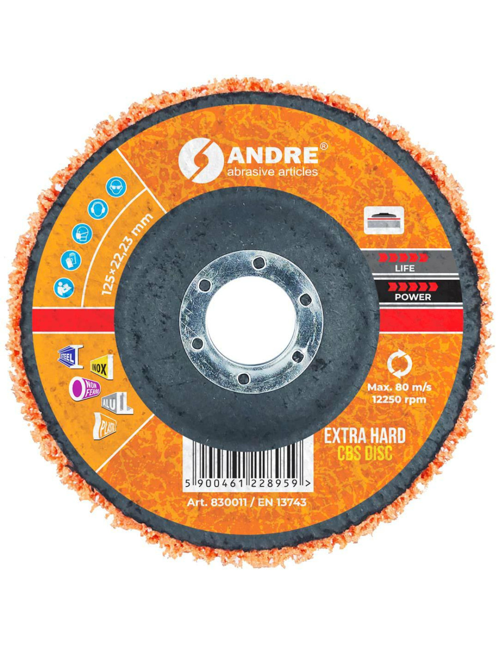 ANDRE KRĄŻEK SZLIFIERSKI CBS 125mm EXTRA HARD - ORANGE