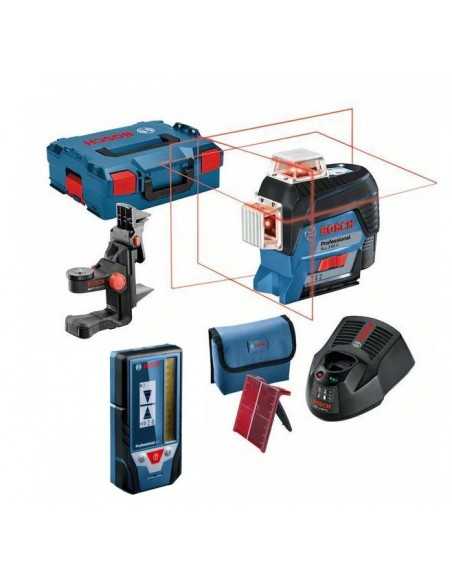 BOSCH LASER LINIOWY 3-PŁASZCZYZNOWY GLL 3-80 C + UCHWYT BM 1 + ODBIORNIK LR7 L-BOXX