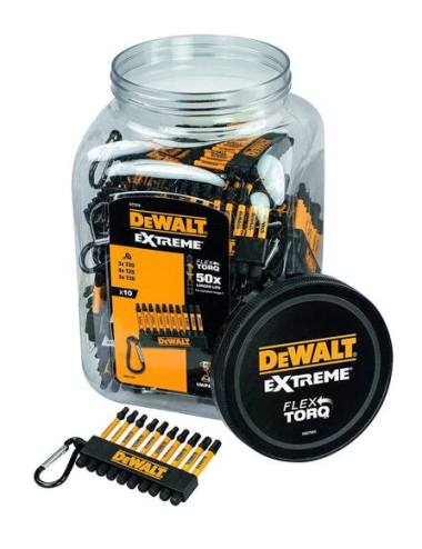 DEWALT ZESTAW KOŃCÓWEK FLEXTORQ 10cz. BRELOK