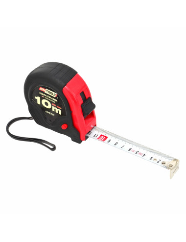AWTOOLS MIARA ZWIJANA CZERWONO-CZARNA 10m x 25mm ABS TPR 2-STOP