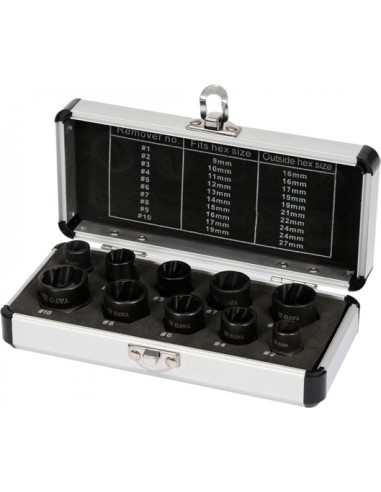 YATO ZESTAW WYKRĘTAKÓW DO URWANYCH ŚRUB 10cz.