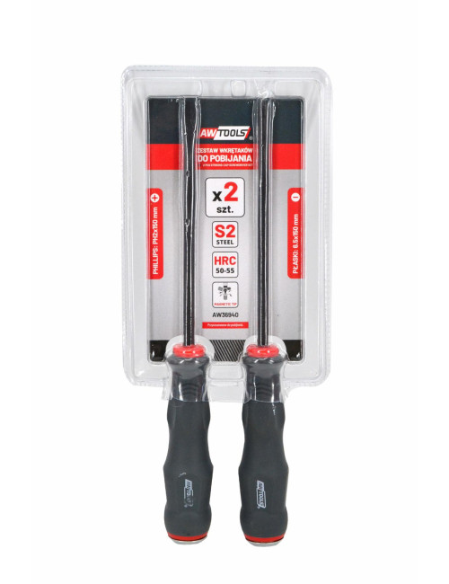 AWTOOLS ZESTAW WKRĘTAKÓW DO POBIJANIA 2szt.6,5 x 150mm / 2 x 150mm
