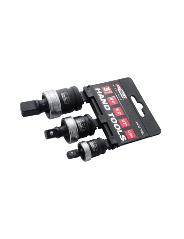 AWTOOLS PRZEGUB KULISTY UDAROWY Cr-Mo kpl. 1/4" 3/8" 1/2" BLACK LINE