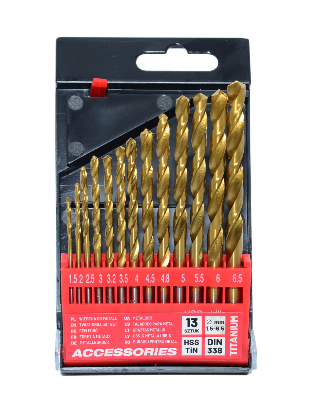 AWTOOLS WIERTŁO METAL TYTAN KPL. 13szt./1,5-6,5mm/