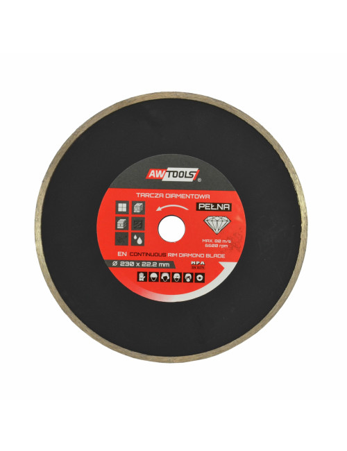 AWTOOLS TARCZA DIAMENTOWA 200x25,4 / PEŁNA