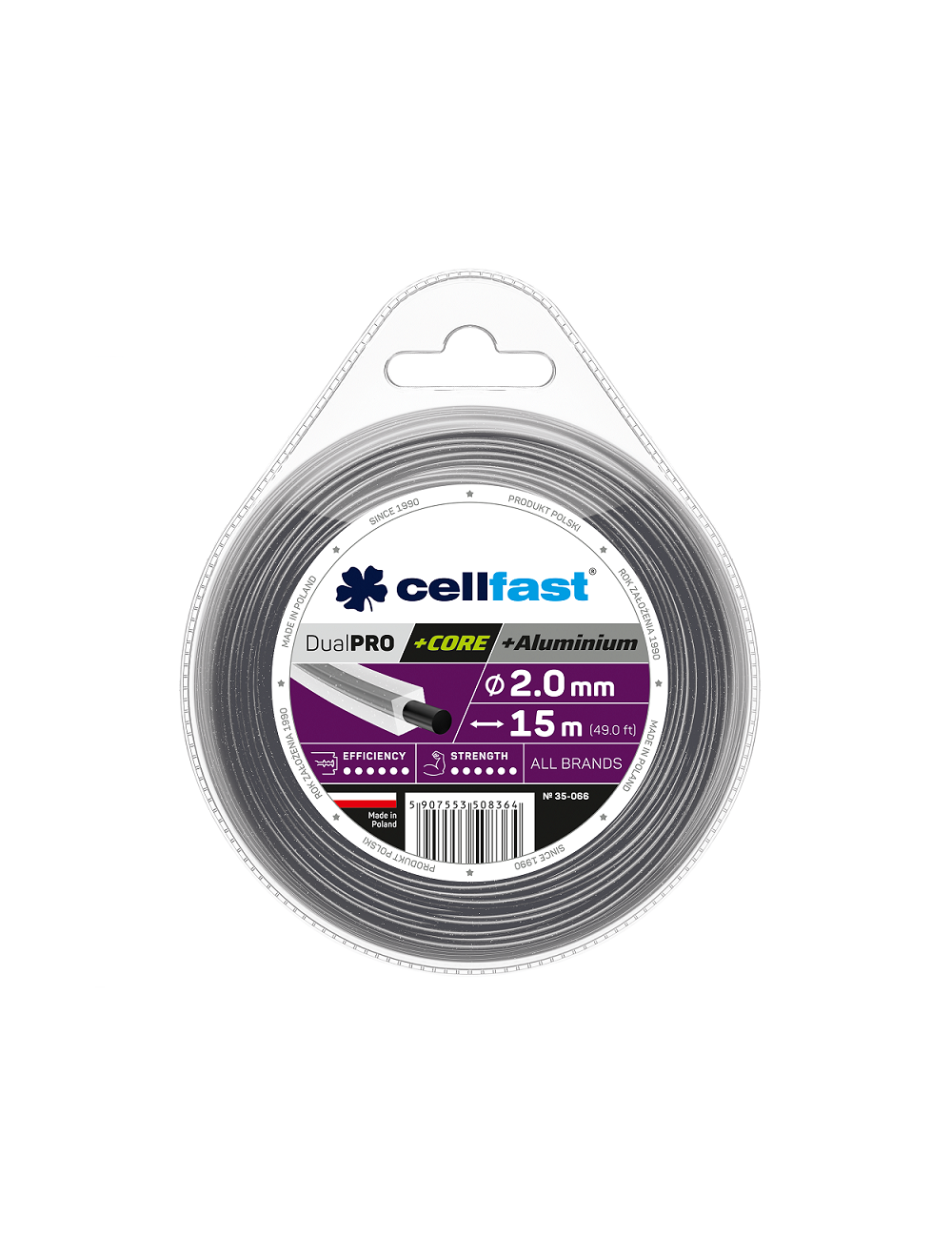 C.ŻYŁKA TNĄCA Z RDZENIEM 3,0*15m KWADRAT