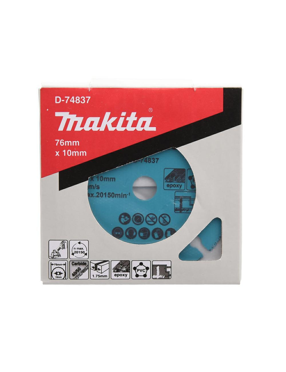 MAKITA TARCZA UNIWERSALNA 76x10mm SEGMENT PVC, P. GIPSOWE I MDF, EPOXY