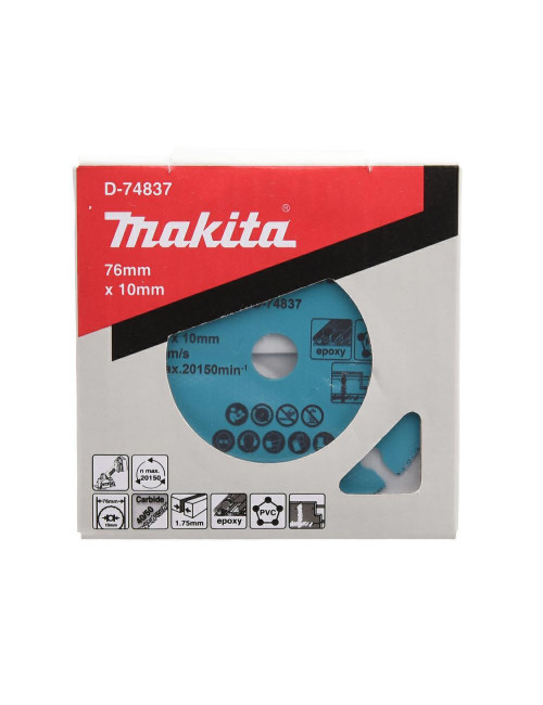 MAKITA TARCZA UNIWERSALNA 76x10mm SEGMENT PVC, P. GIPSOWE I MDF, EPOXY