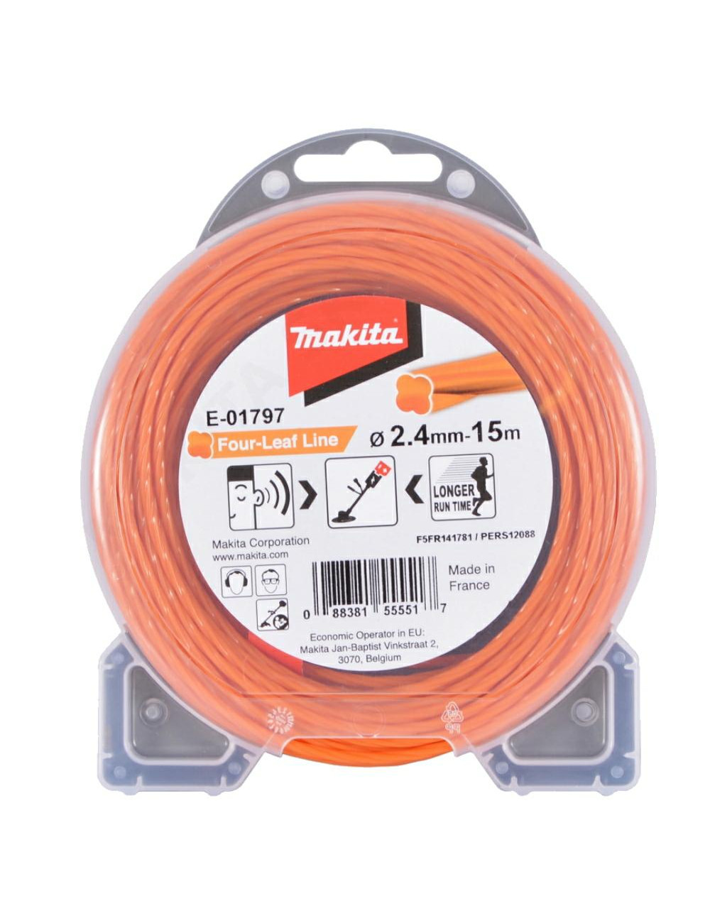 MAKITA ŻYŁKA NYLONOWA "KONICZYNA" 2,4mm/15mb