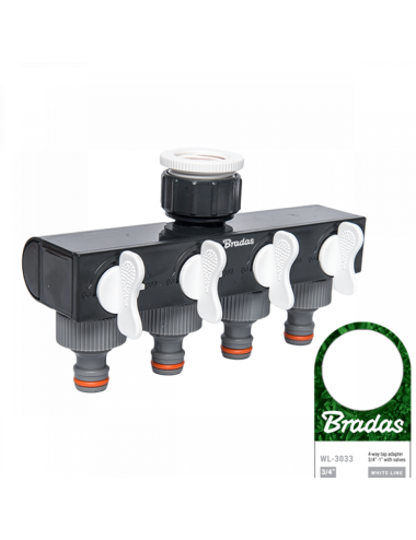 ROZDZIELACZ 4-DROŻNY GW 1"- 3/4" Z ZAWORAMI /WHITE LINE