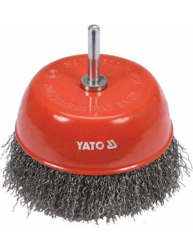 YATO SZCZOTKA DOCZOŁOWA Z TRZPIENIEM 100mm INOX