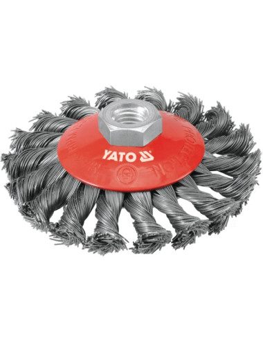 YATO SZCZOTKA STOŻKOWA M14 100mm SKRĘCANA