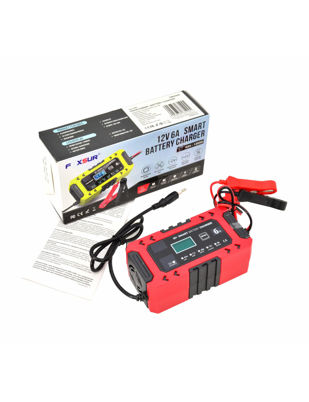 EM PROSTOWNIK FOXSUR 12V 6A LCD