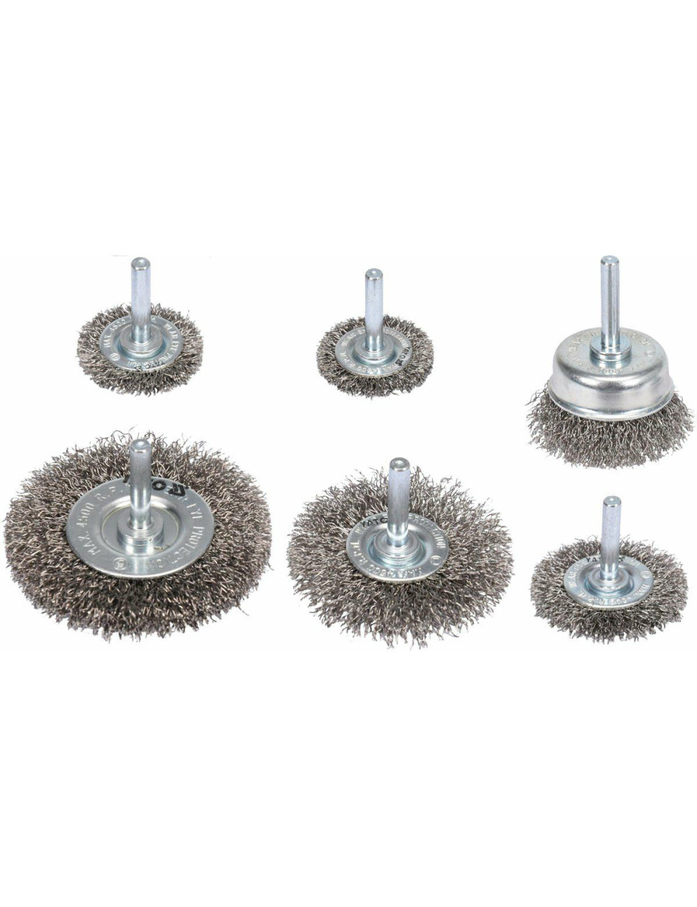 YATO ZESTAW SZCZOTEK Z TRZPIENIEM 6szt. INOX