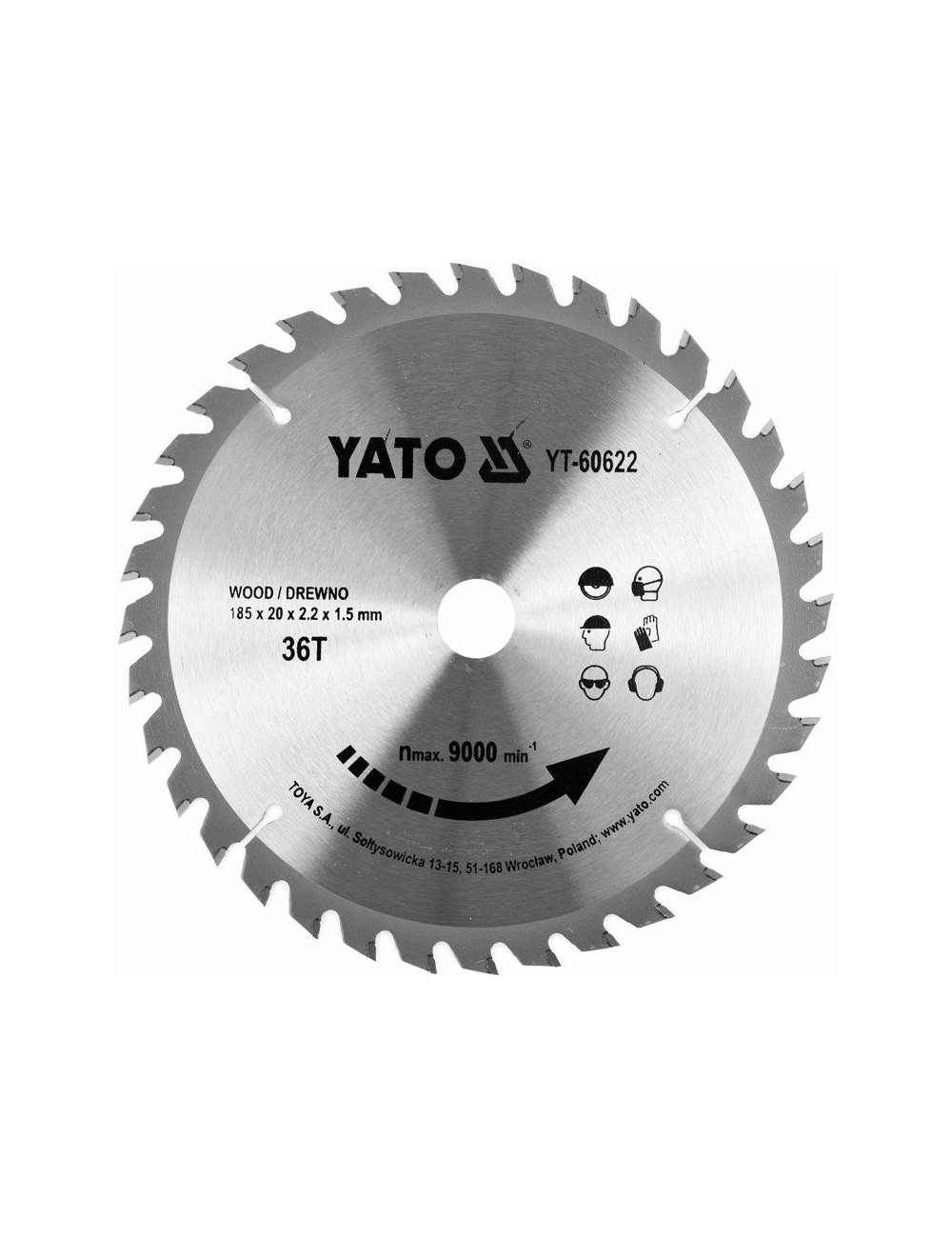 YATO PIŁA TARCZ.WID. 185*36*20       60622