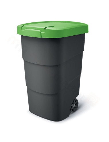 KEDEN KOSZ NA ŚMIECI WHEELER 95 L - ZIELONY