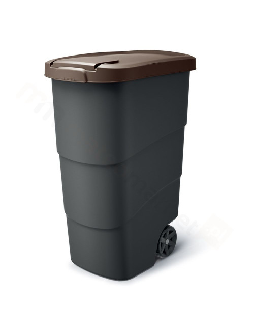 KEDEN KOSZ NA ŚMIECI WHEELER 90 L - BRĄZOWY